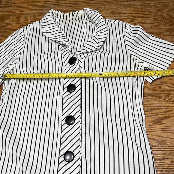 Vintage Polyester retro striped dress - Picture 4 of 5